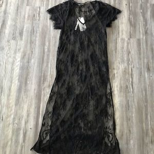 Zara Black lace Maxi tunic/dress